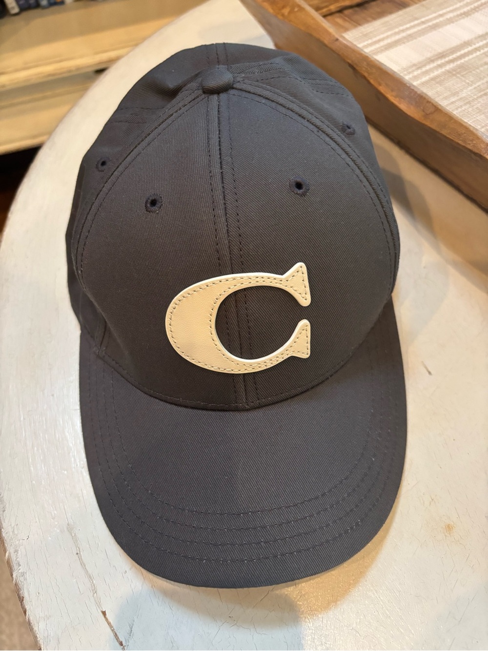 Coach Varsity ‘C’ baseball cap in charcoal NWOT